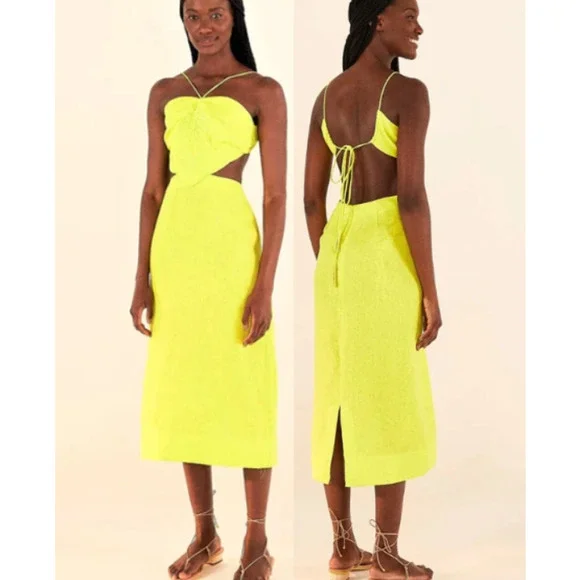 green emerald velvet dress Farm Rio Women's Asymmetric Neck Mini Dress - Green main image 1